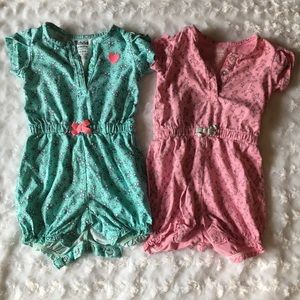 Carters Baby Girl Rompers